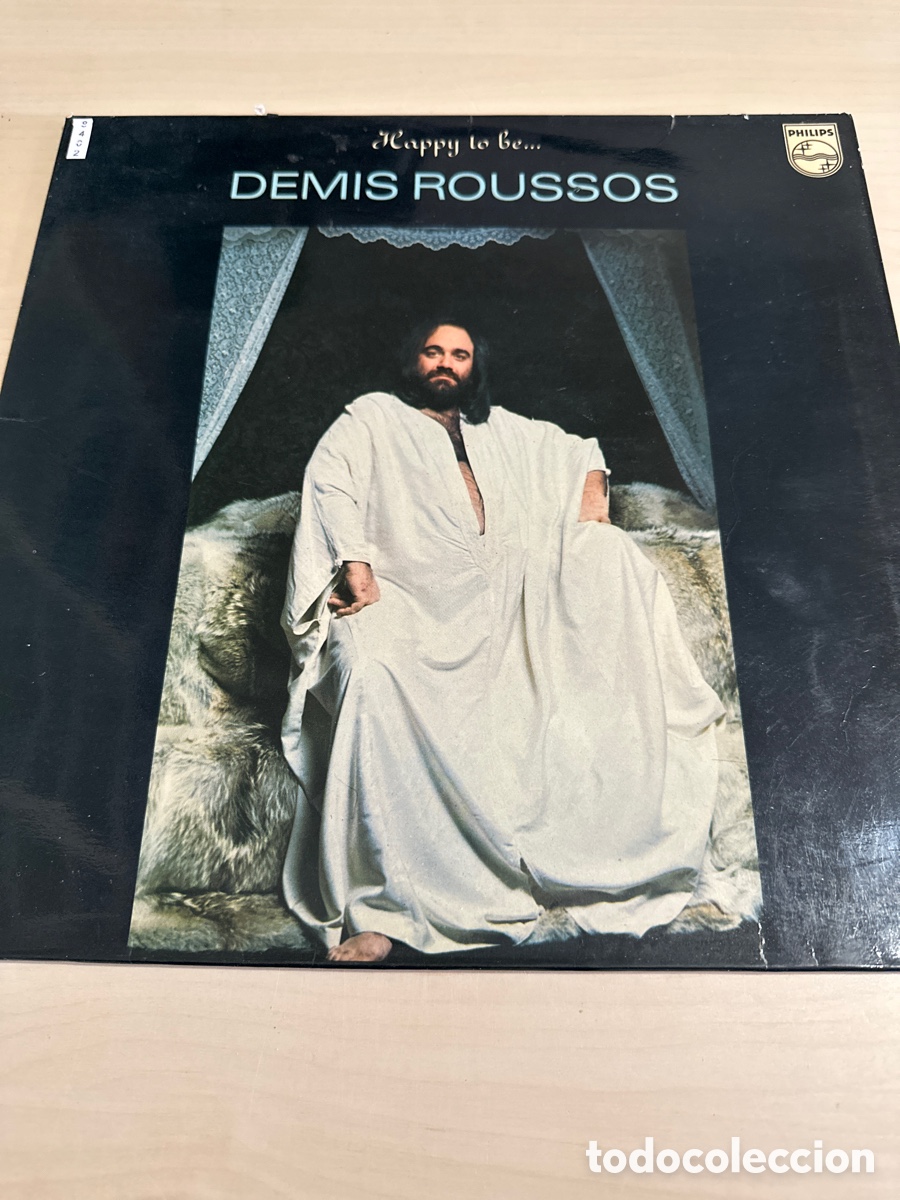 Discos de vinilo: VIN8402 happy to be demis roussos vinilo segunda mano