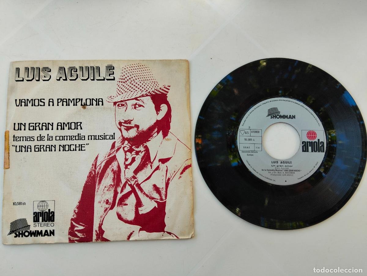 Discos de vinilo: LUIS AGUILE, VAMOS A PAMPLONA , EDITA ARIOLA, A&Ntilde;O 1972