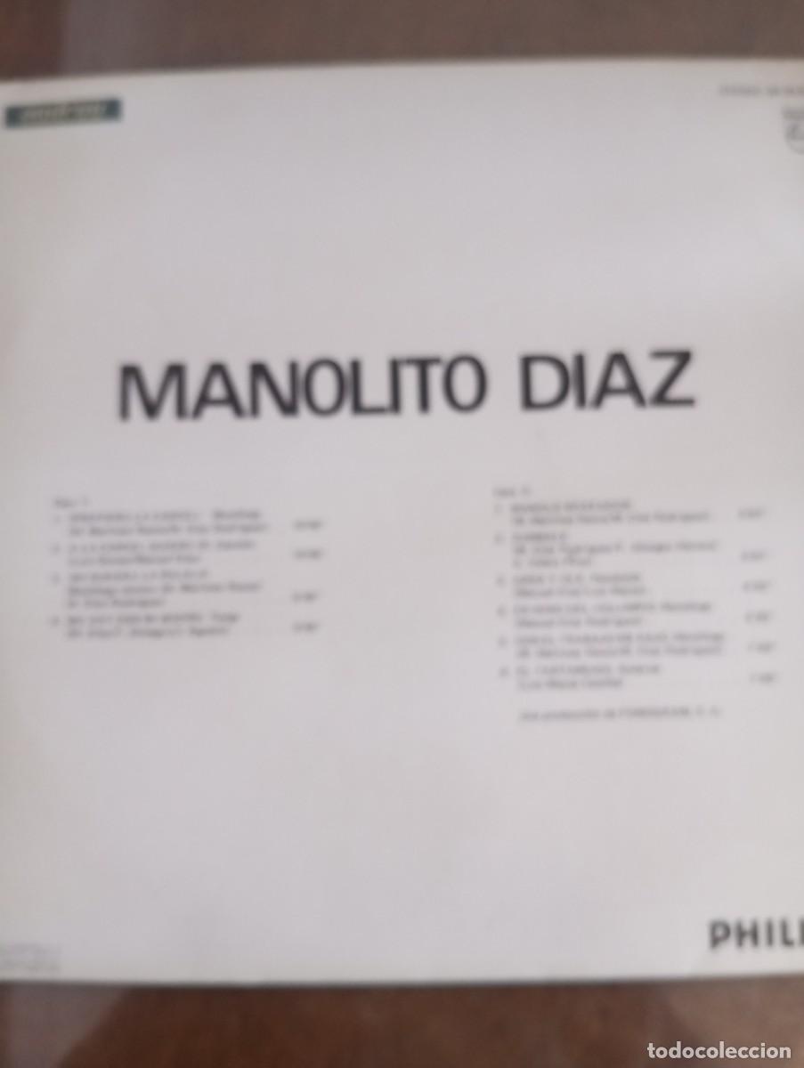 Discos de vinilo: MANOLITO DIAZ , LP DE VINILO - Foto 2