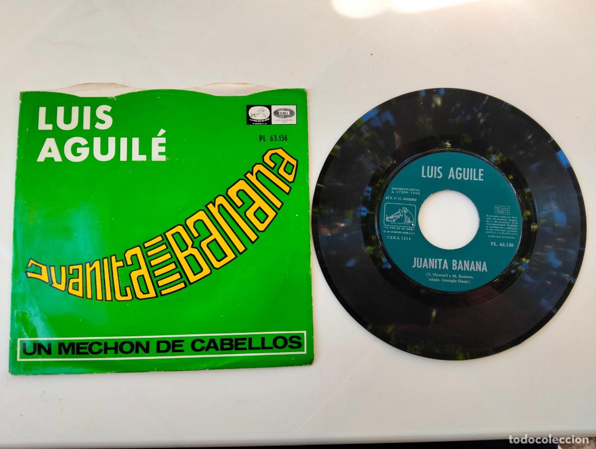 Discos de vinilo: LUIS AGUILE, JUANITA BANANA , EDITA LA VOZ DE SU AMO, A&Ntilde;O 1966