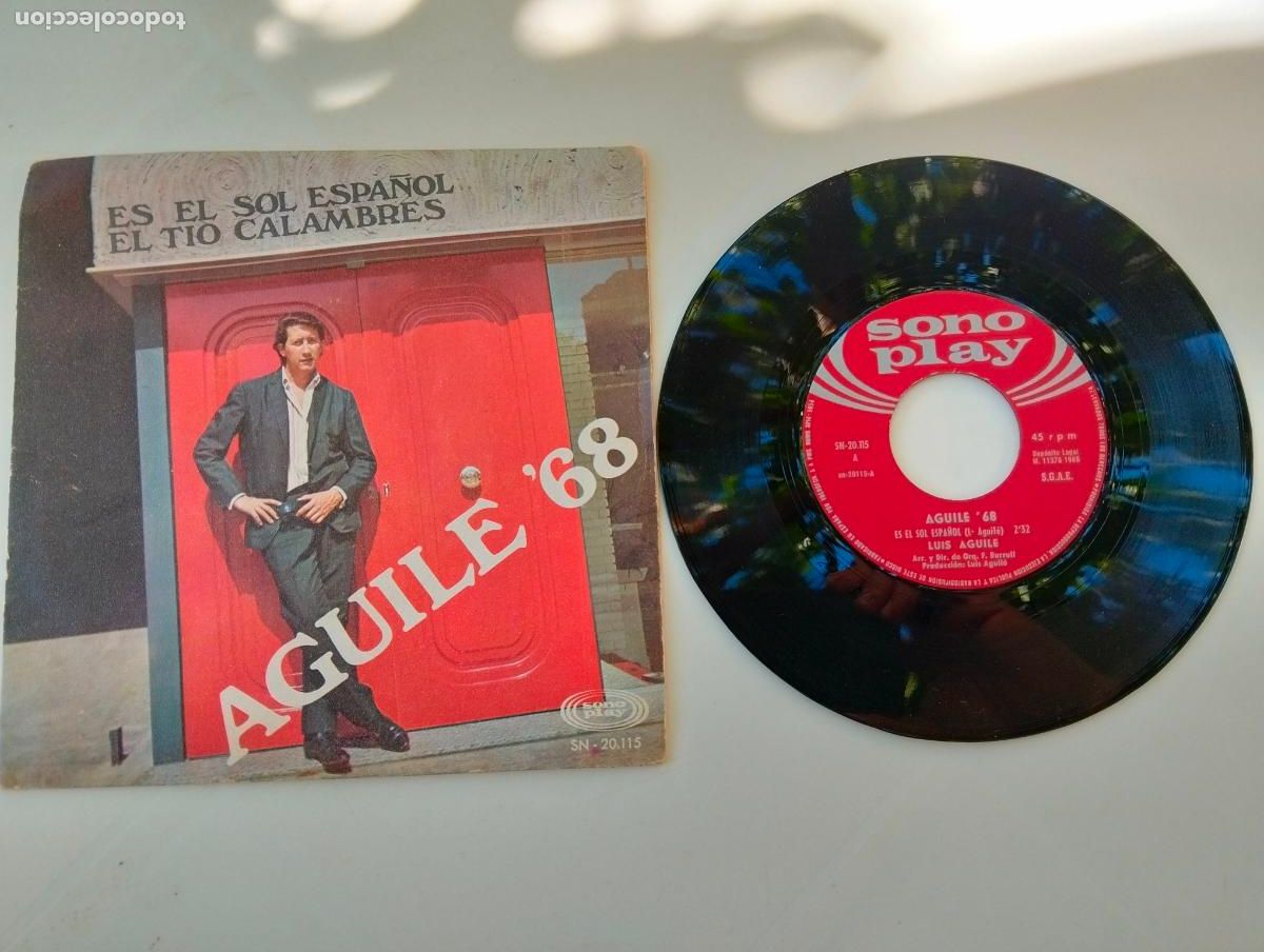 Discos de vinilo: LUIS AGUILE, ES EL SOL ESPA&Ntilde;OL , EDITA SONO PLAY, A&Ntilde;O 1968