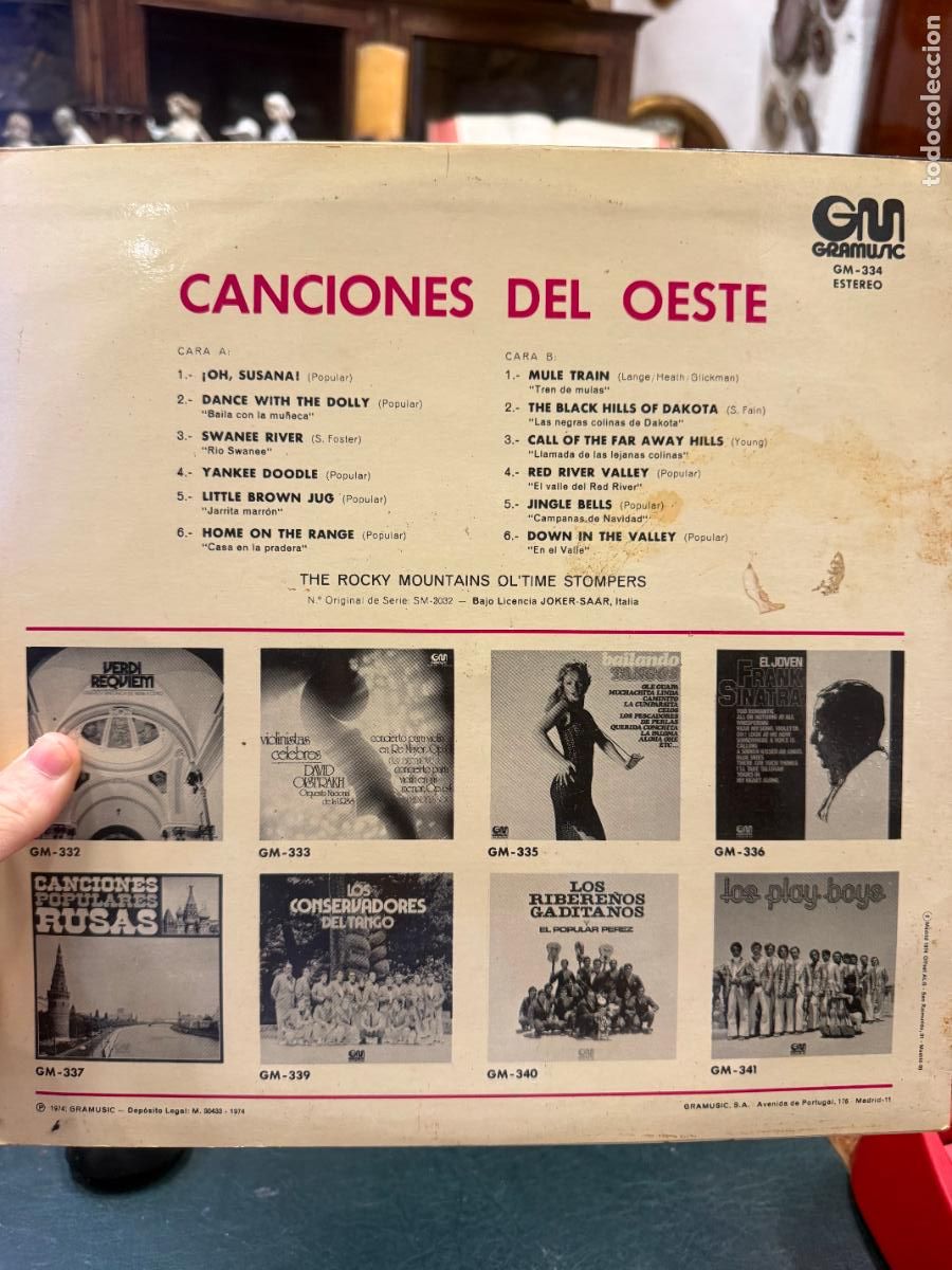 Discos de vinilo: LP CANCIONES DEL OESTE - Foto 2