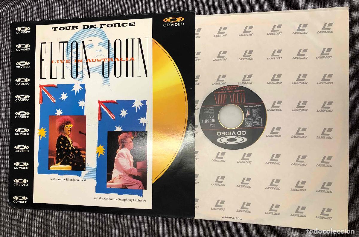 Discos de vinilo: LP ELTON JOHN LIVE IN AUSTRALIA TOUR DE FORCE. POLYGRAM 1986