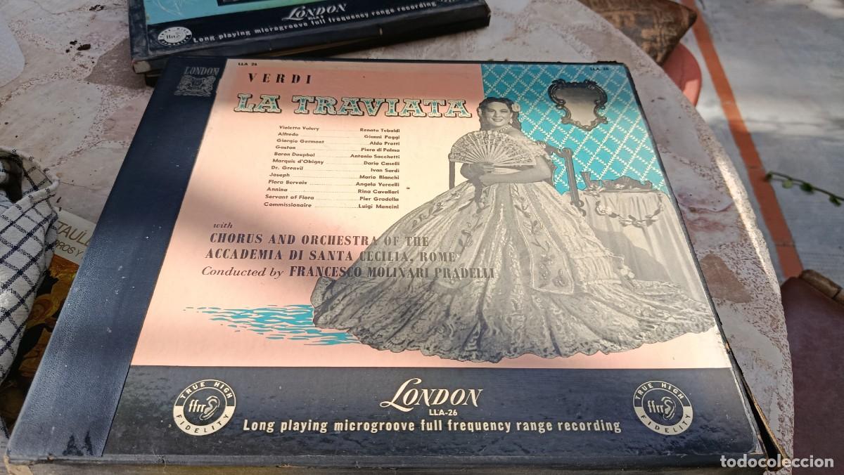 Discos de vinilo: La Traviata de Giuseppe Verdi editada por el sello London