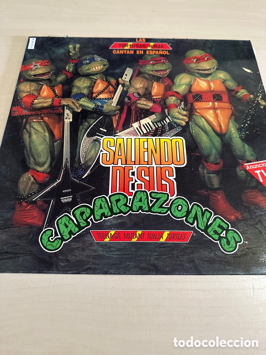 Discos de vinilo: VIN8432 las tortugas ninja cantan en espa&ntilde;ol saliendo de sus caparazones vinilo segunda mano