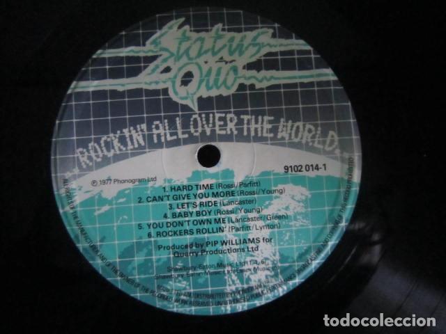 Discos de vinilo: STATUS QUO - ROCKIN ALL OVER THE WORLD LP - ORIGINAL INGLES - PHONOGRAM 1977 - SOLO DISCO