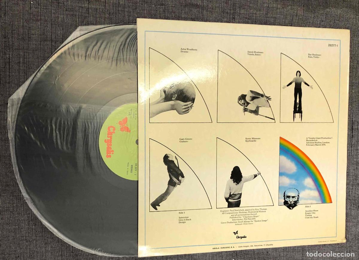 Discos de vinilo: LP GENTLE GIANT INTERVIEW. CHRYSALIS ARIOLA 1976 - Foto 2
