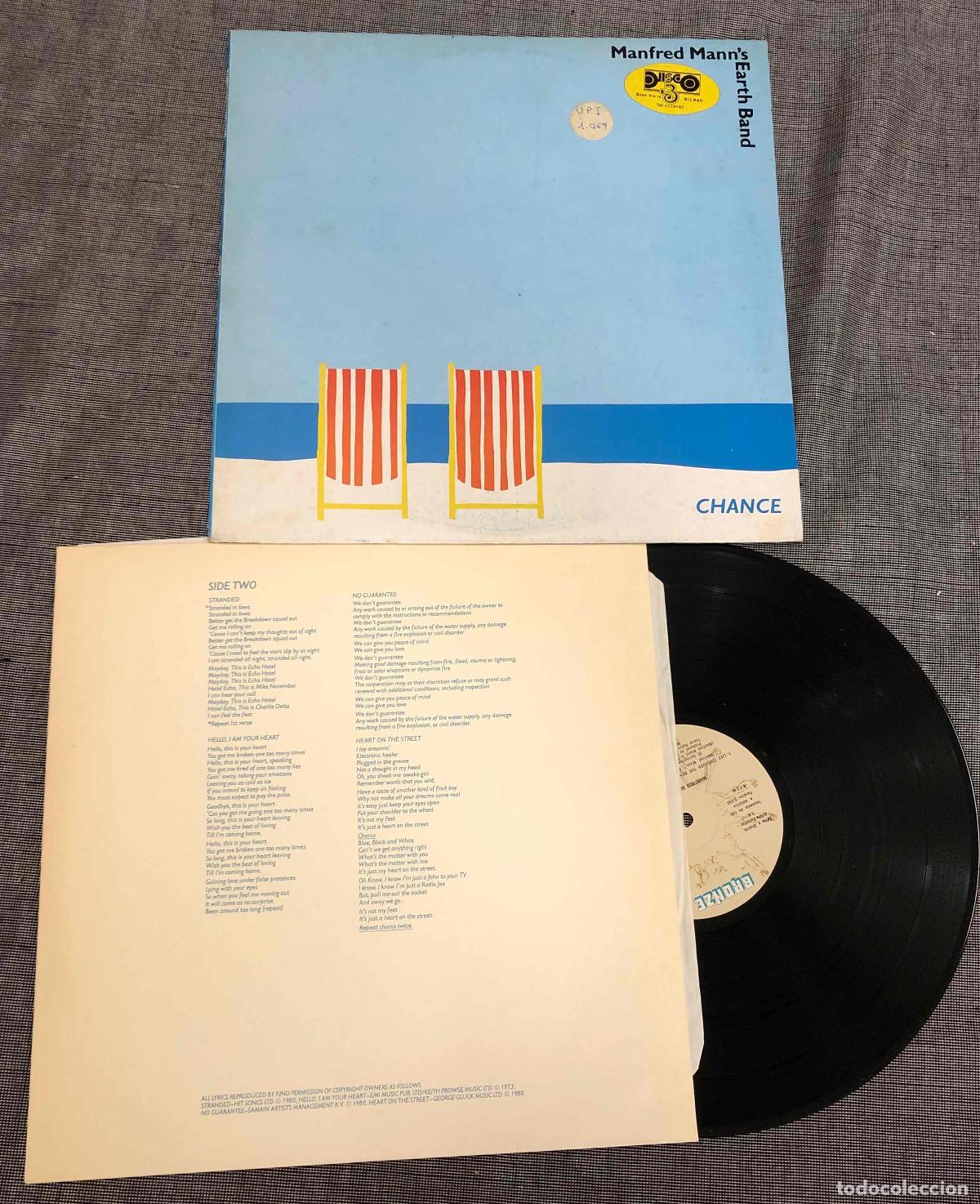 Discos de vinilo: LP MANFRED MANN'S EARTH BAND CHANCE. ARIOLA 1981