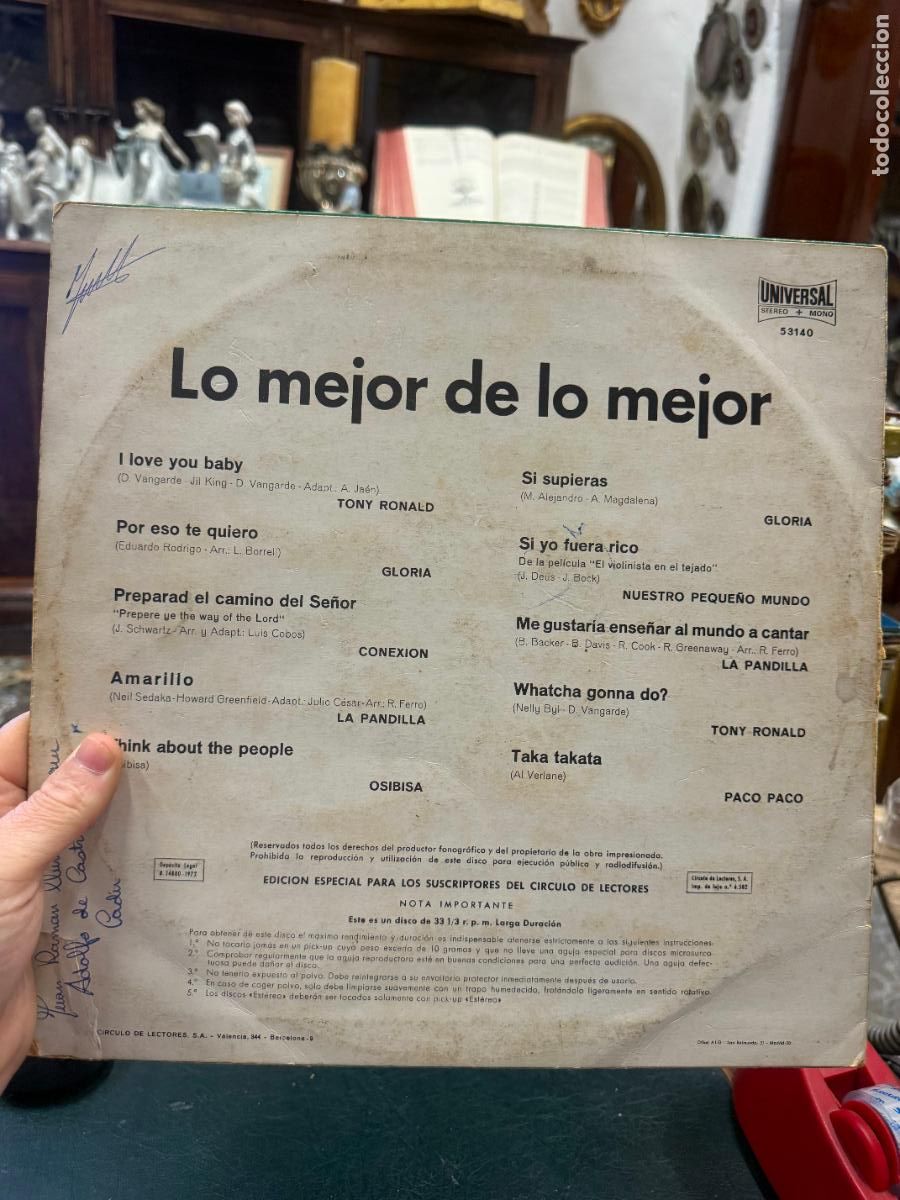 Discos de vinilo: LP LO MEJOR DE LO MEJOR - Foto 2