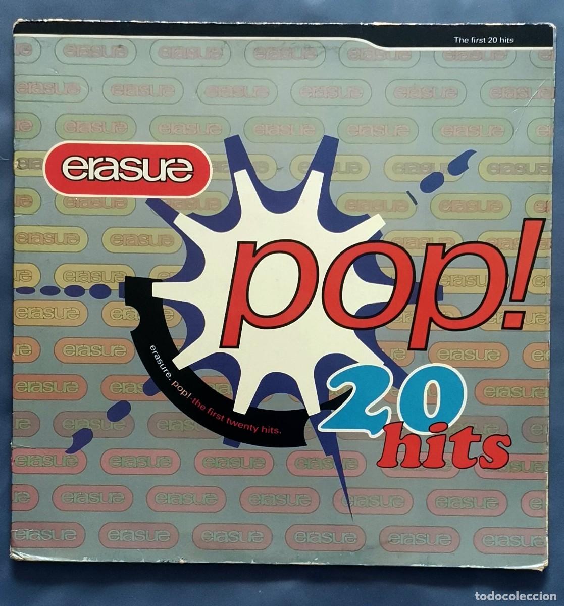 Discos de vinilo: Erasure &ndash; Pop! - The First 20 Hits 2LP gatefold 1992 Espa&ntilde;a incl 2 encartes