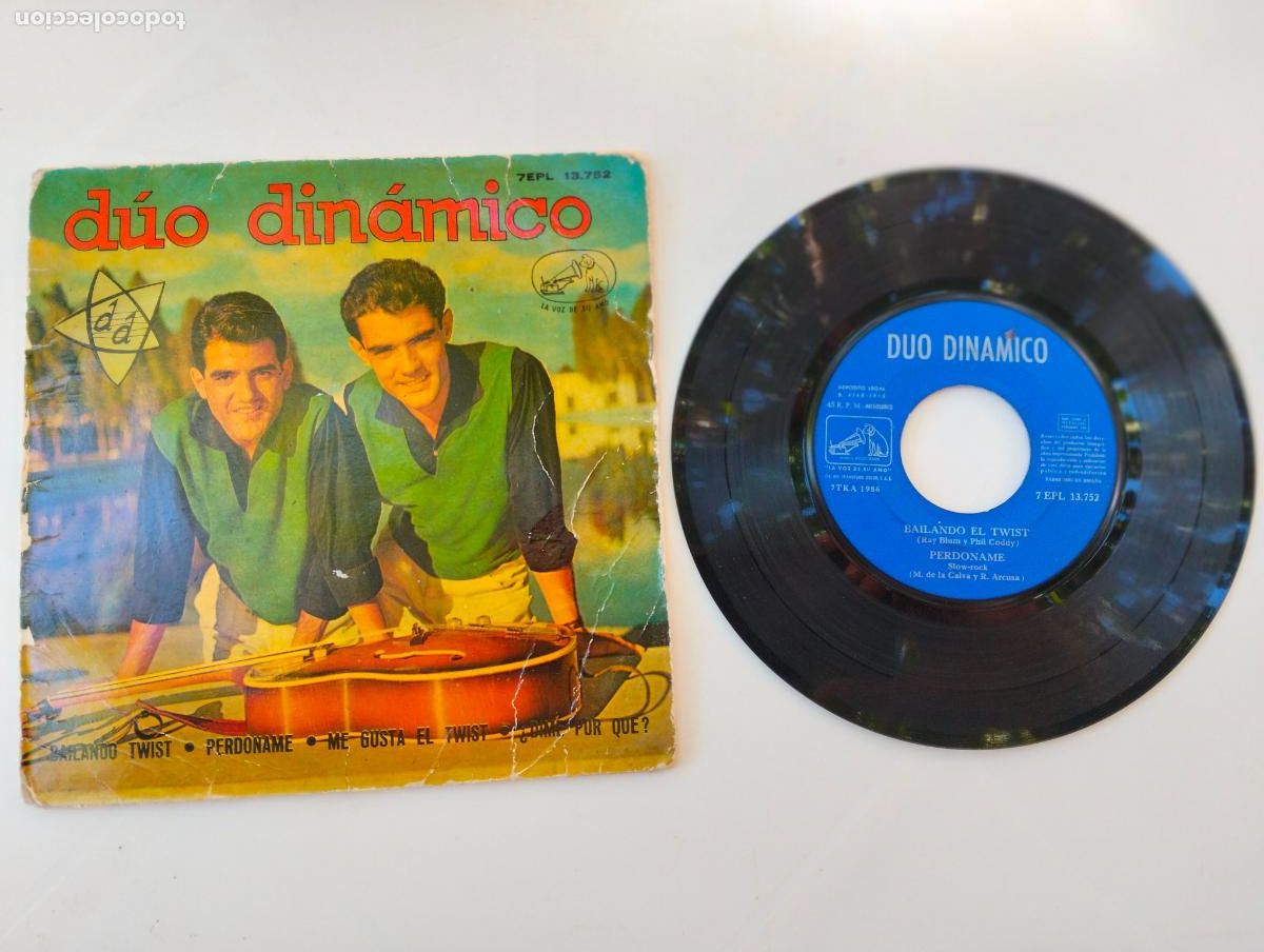Discos de vinilo: DUO DINAMICO, BAILANDO TWIST , EDITA LA VOZ DE SU AMO, A&Ntilde;O 1962