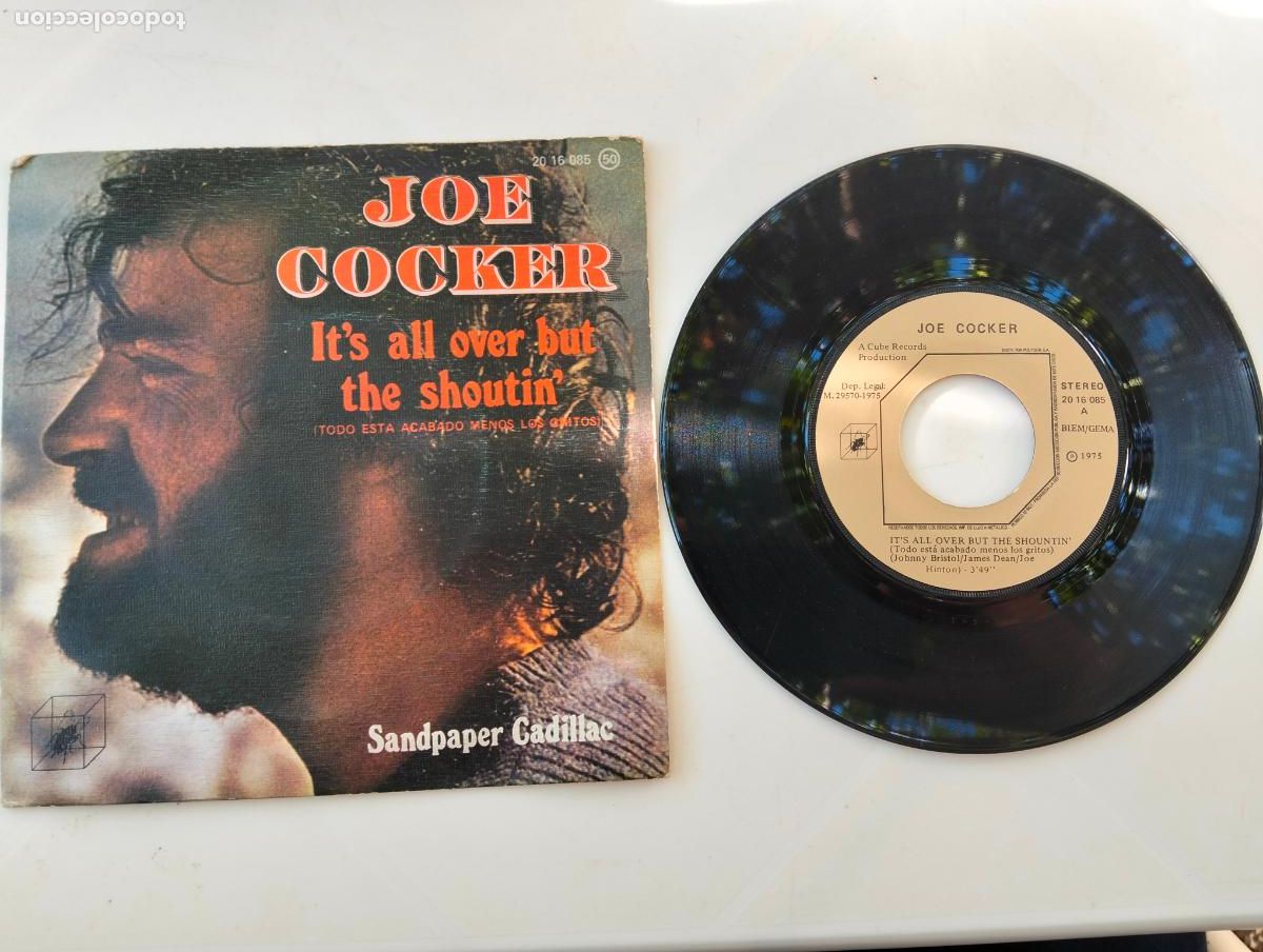 Discos de vinilo: JOE COCKER, ITS ALL OVER BUT THE SHOUTIN, EDITA A CUBE RECORDS, A&Ntilde;O 1975