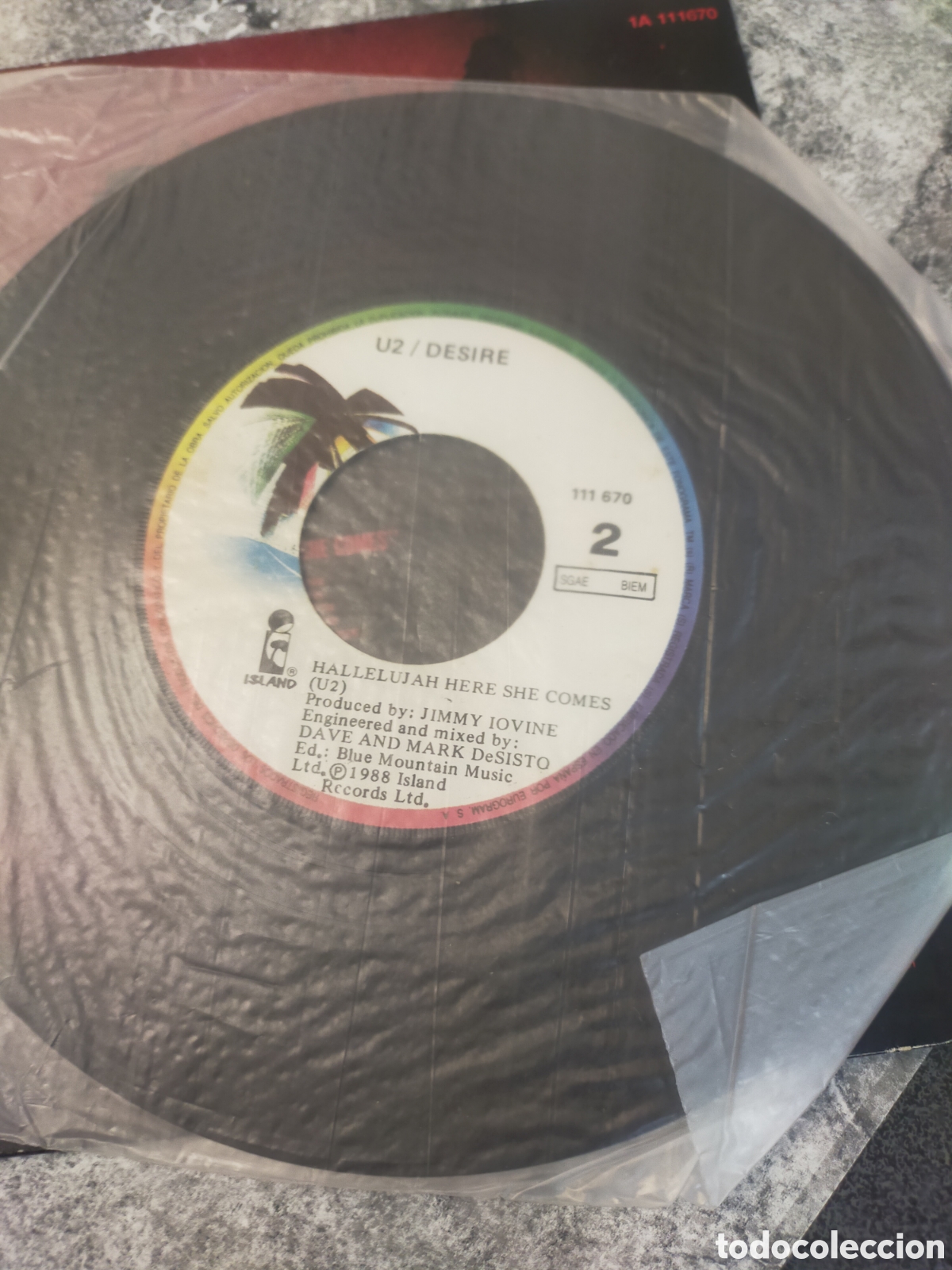 Discos de vinilo: Single U2 DESIRE 1988 - Foto 5