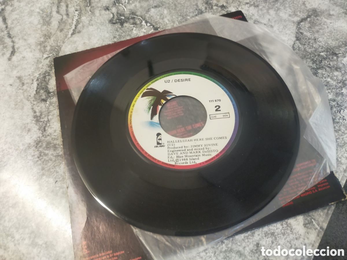 Discos de vinilo: Single U2 DESIRE 1988 - Foto 6
