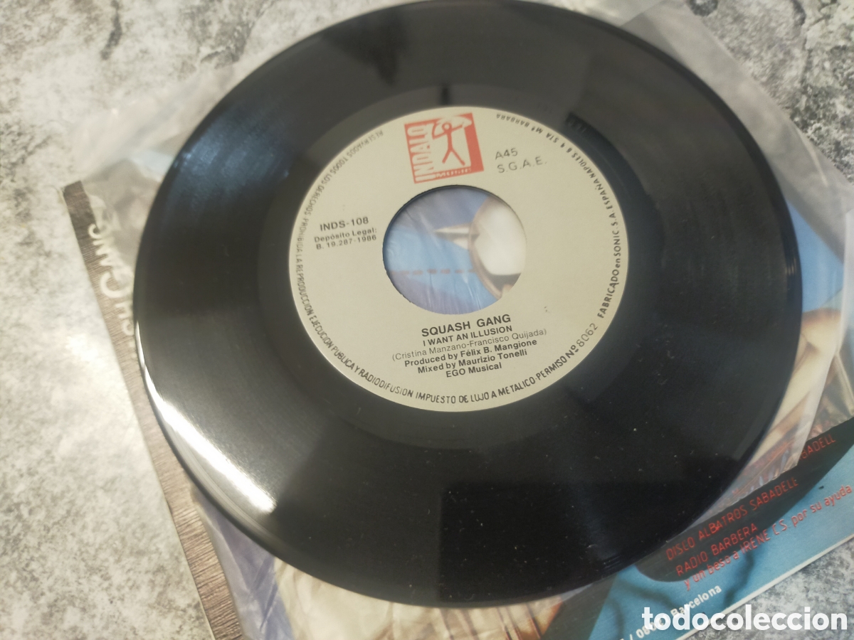 Discos de vinilo: Single Squash Gang con el tema &rdquo;I Want An Illusion&rdquo; - Foto 5