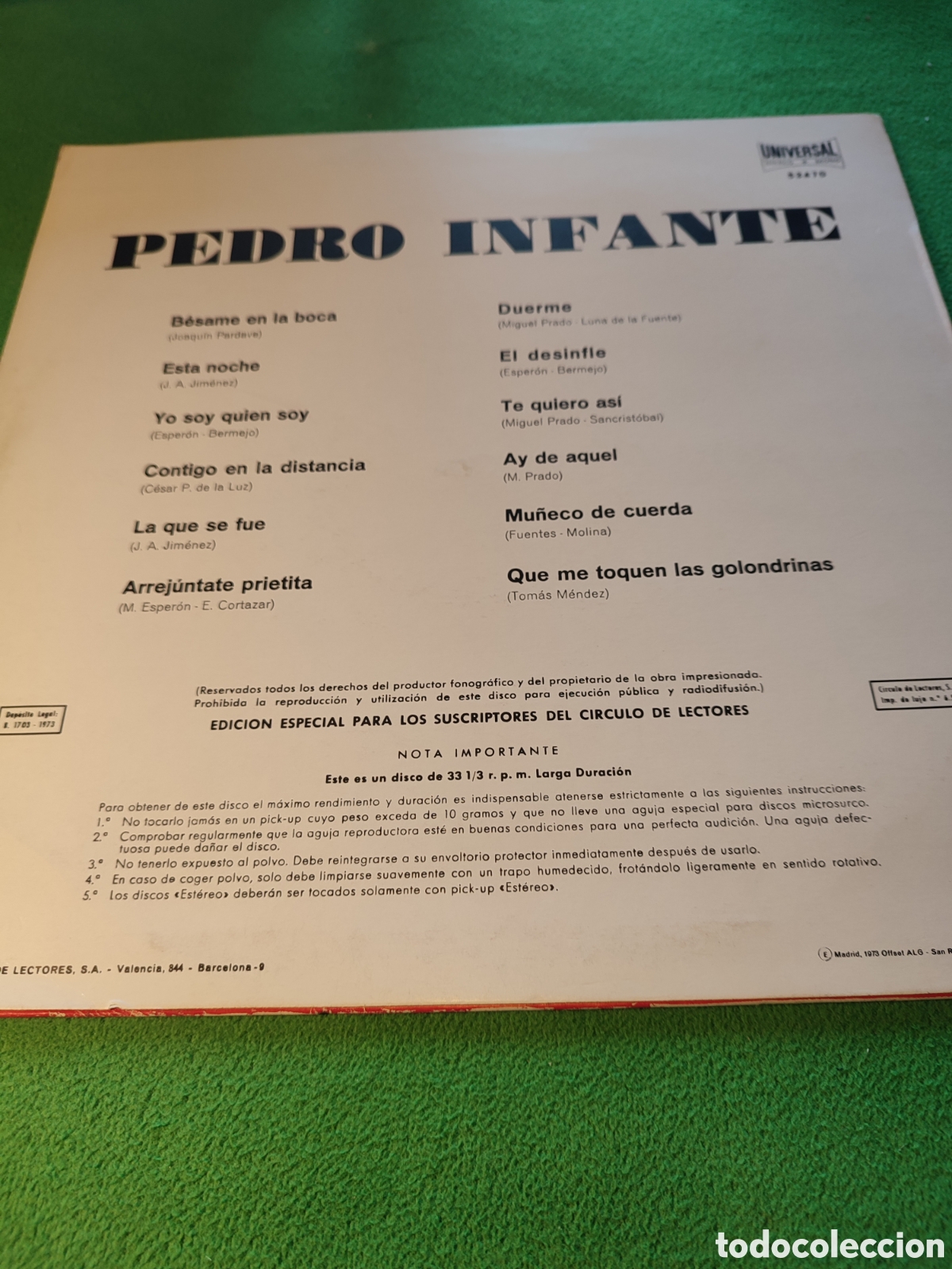 Discos de vinilo: Pedro Infante - Pedro Infante 1973 - Foto 2