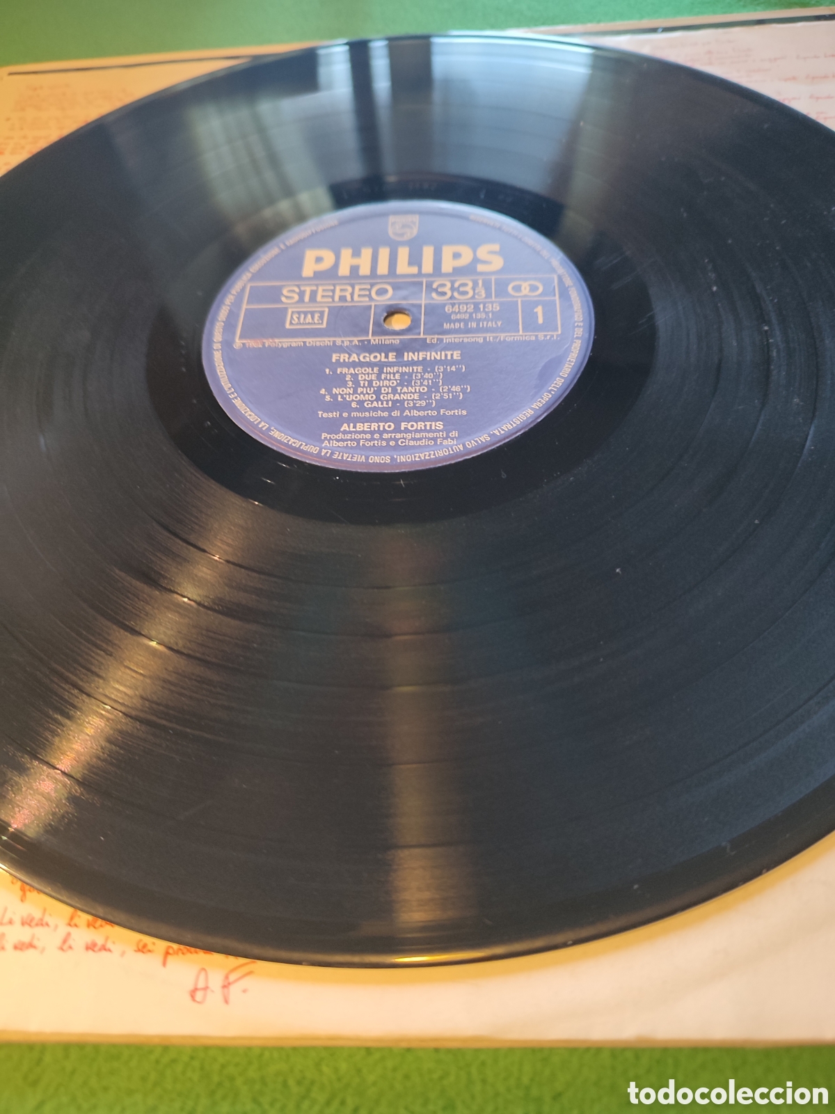 Discos de vinilo: Alberto Fortis - Fragole infinite 1982 - Foto 3