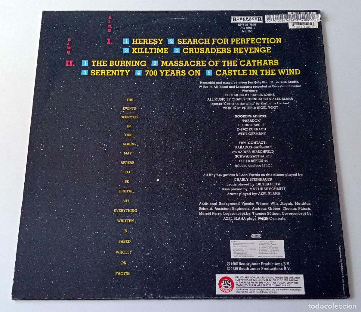 Discos de vinilo: LP PARADOX - HERESY (1990) - Foto 2