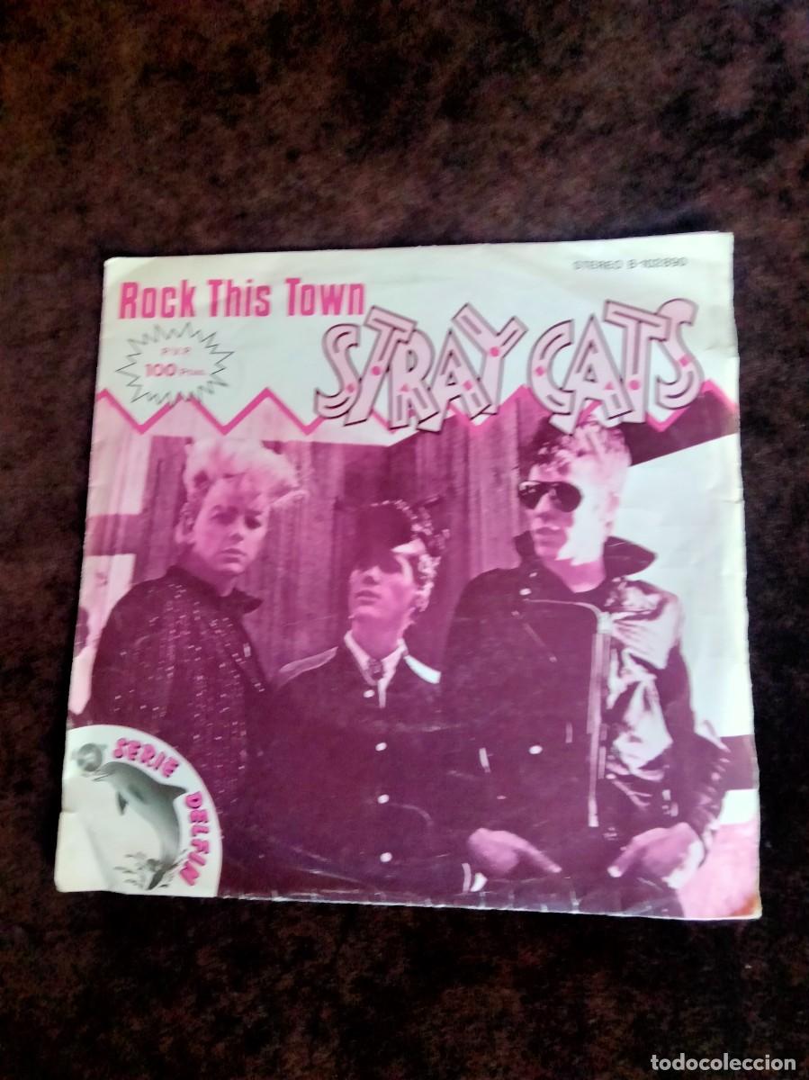 Discos de vinilo: stray cats - rock this town - disco como nuevo, portada bien