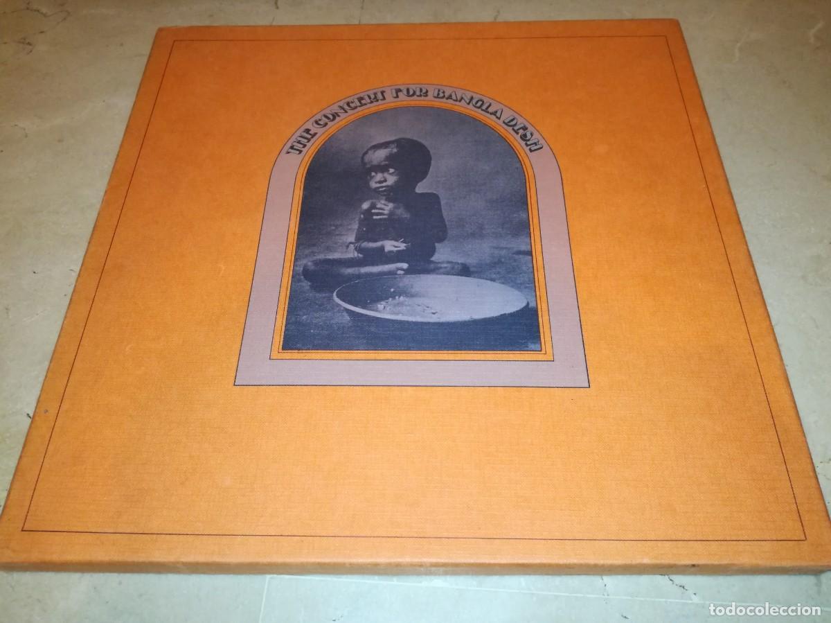 Discos de vinilo: CAJA CON 3 LPs Y AMPLIO LIBRETO DE THE CONCERT FOR BANGLADESH-GEORGE HARRISON-ORIGINAL ESPA&Ntilde;OL 1971