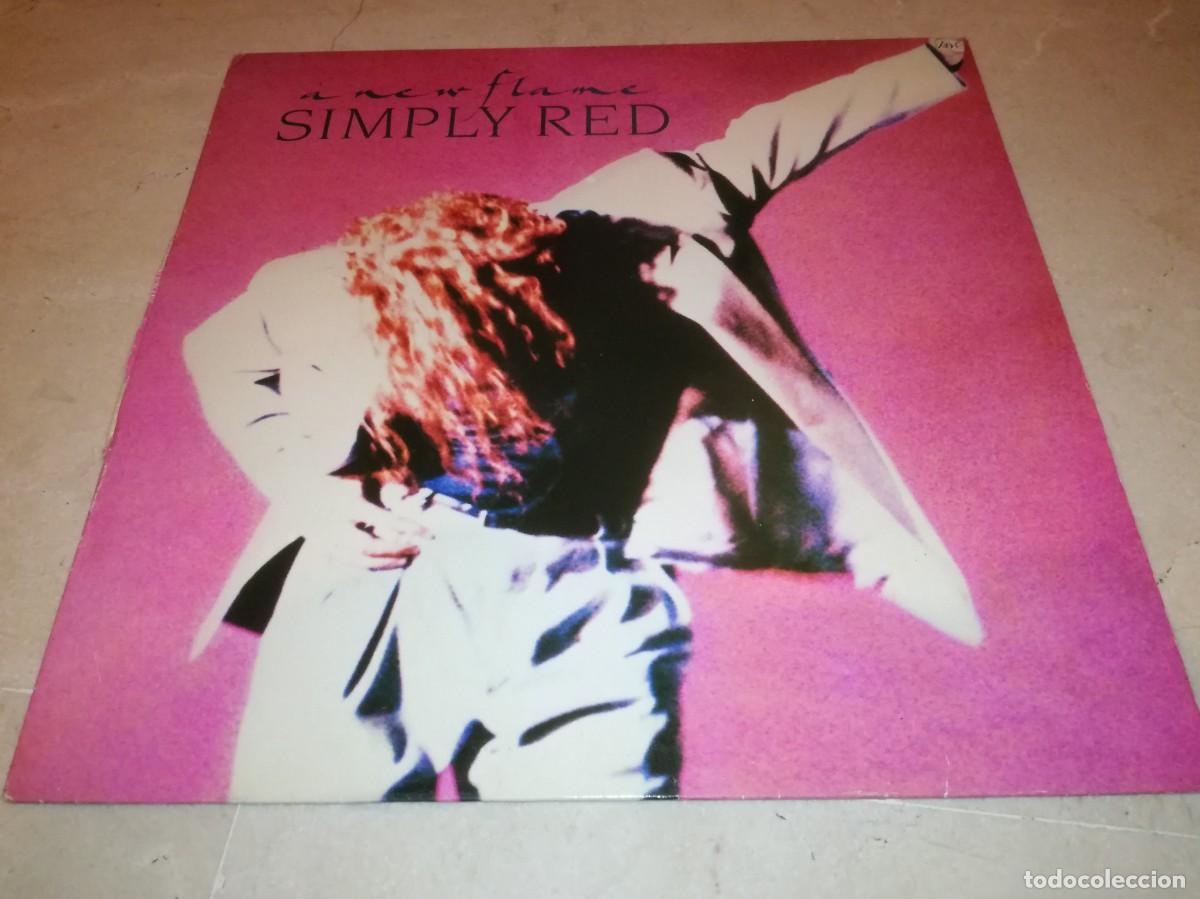 Discos de vinilo: SIMPLY RED-A NEW FLAME-CONTIENE ENCARTE-ORIGINAL ESPA&Ntilde;OL 1989