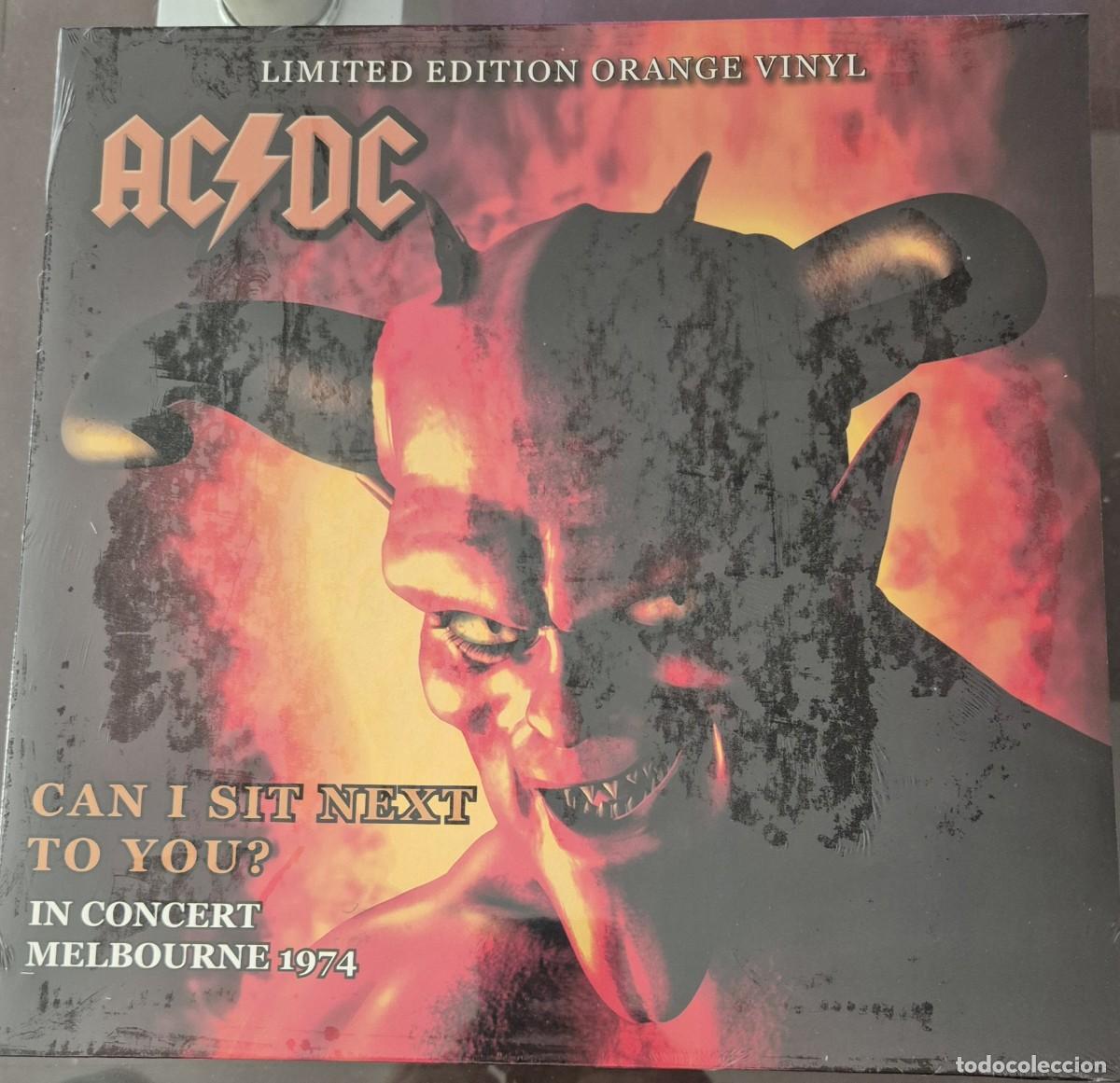 Discos de vinilo: AC/DC - CAN I SIT NEXT TO YOU? IN CONCERT MELBOURNE 1974. EDICION LIMITADA VINILO COLOR NARANJA.