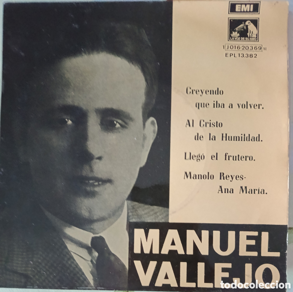 Discos de vinilo: Manuel Vallejo Ep sello La voz de su amo editado en Espa&ntilde;a a&ntilde;o 1960.