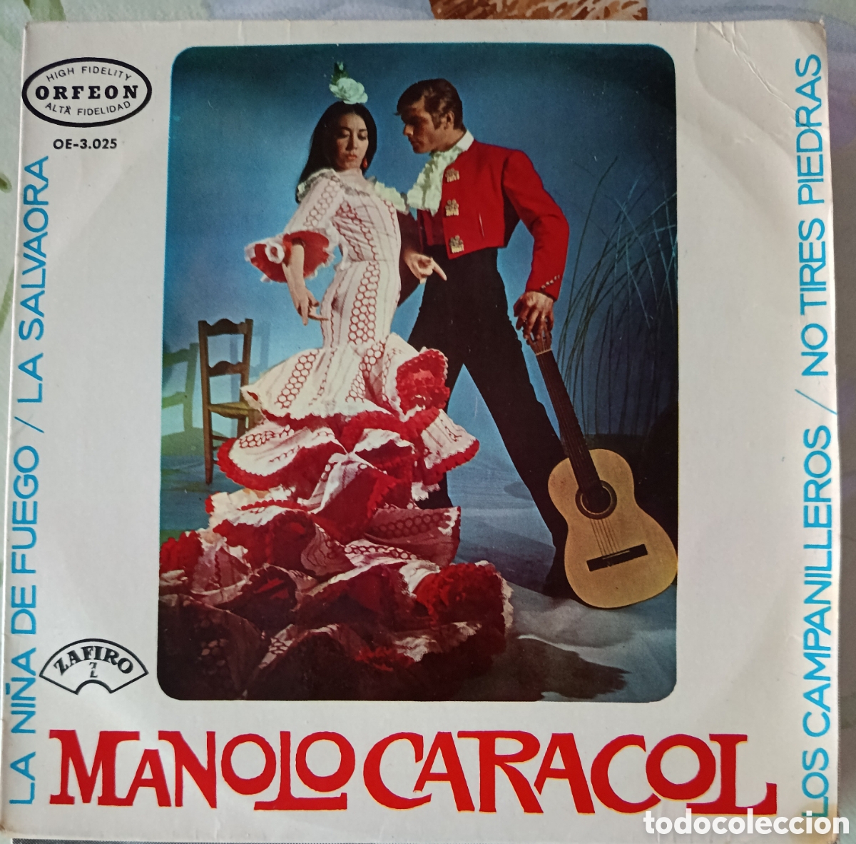 Discos de vinilo: Manolo Caracol Ep sello Orfe&oacute;n editado en Espa&ntilde;a a&ntilde;o 1965.