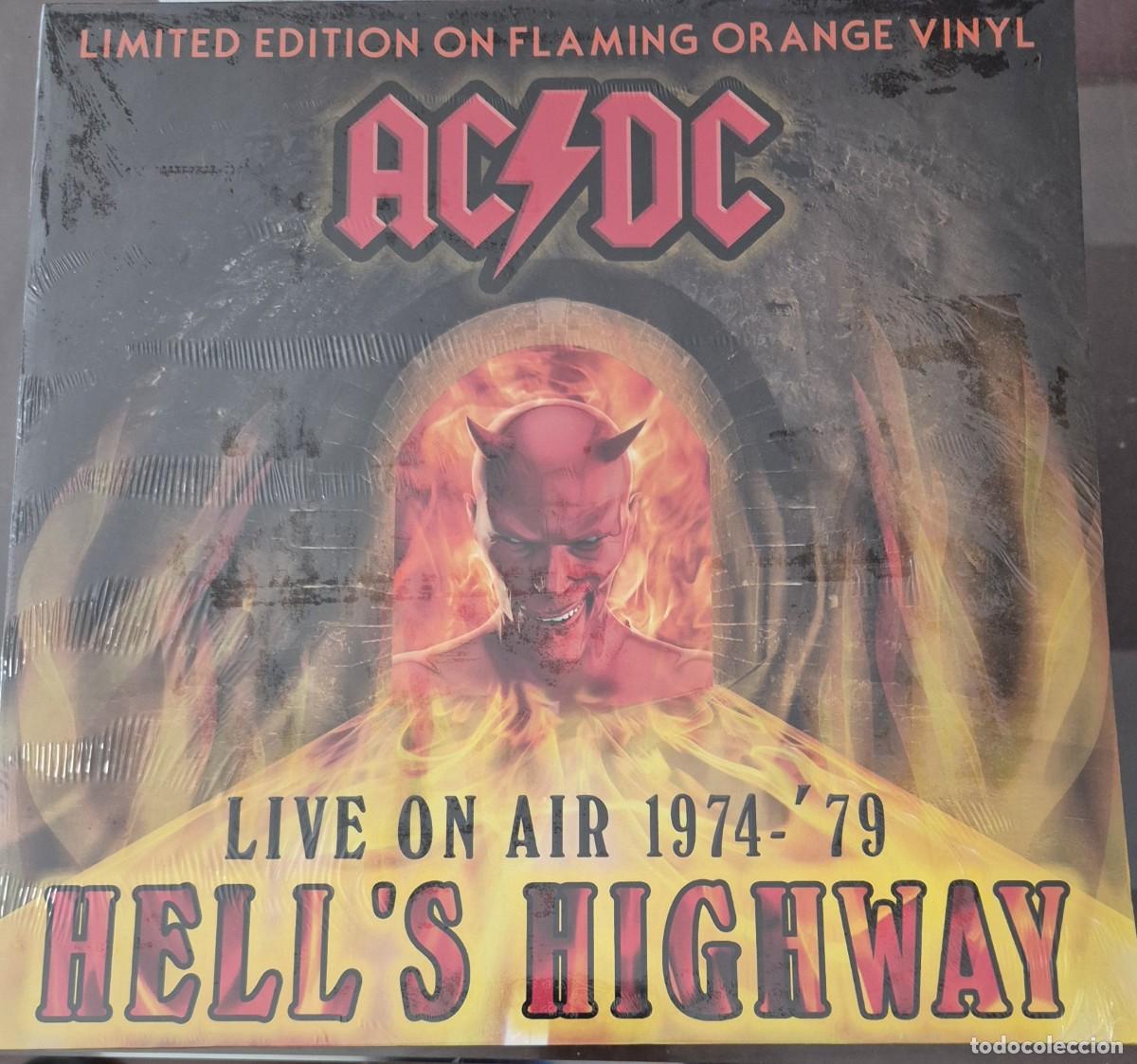 Discos de vinilo: AC/DC - LIVE ON AIR 1974-1979. HELL'S HIGHWAY. EDICION LIMITADA EN VINILO DE COLOR NARANJA. MUY RARO