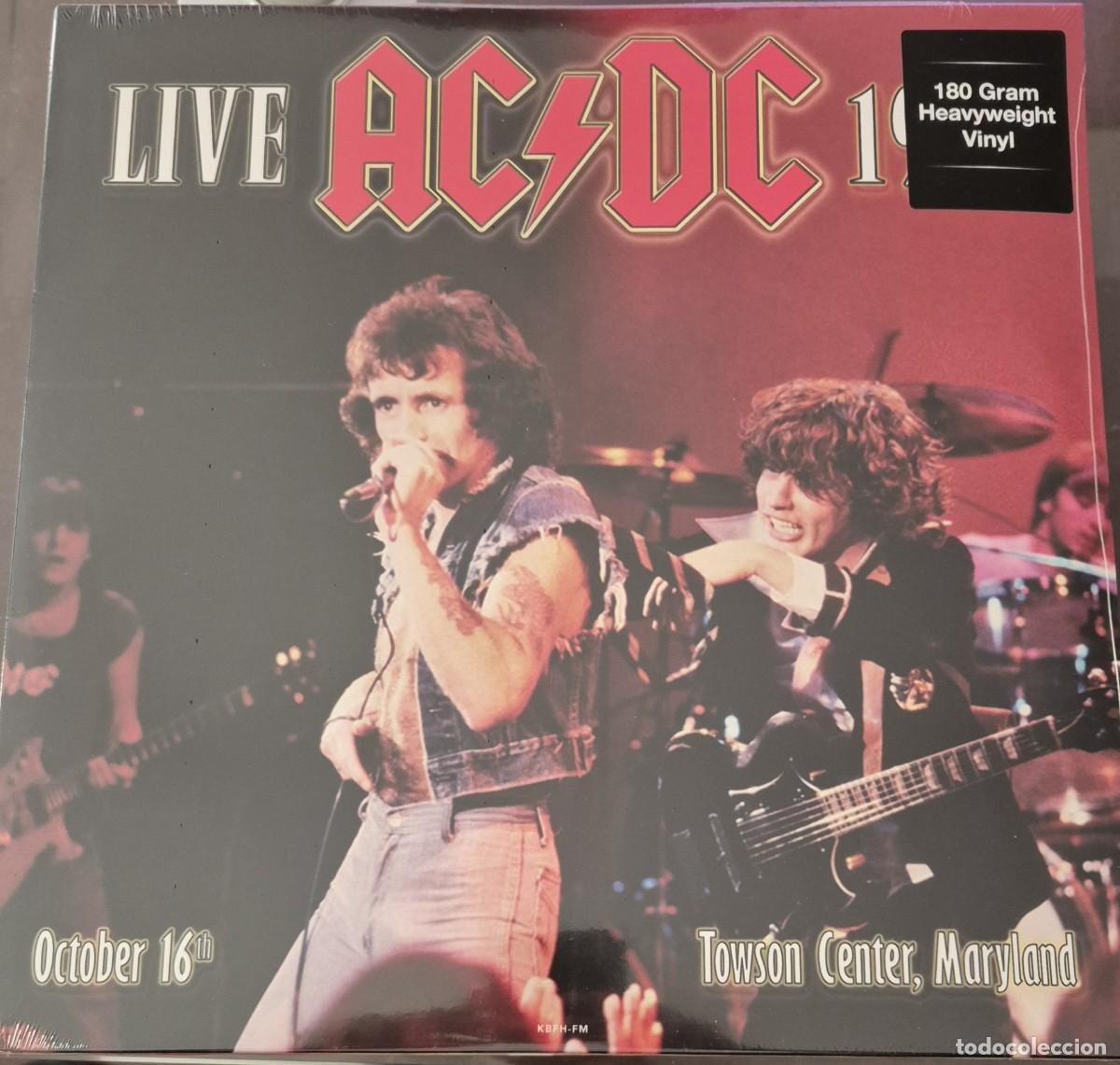 Discos de vinilo: AC/DC - LIVE 1979 - TOWNSON CENTER, MARYLAND. DOBLE LP EDITADO EN 180 GRAMOS. SONIDO ESPECTACULAR!!!