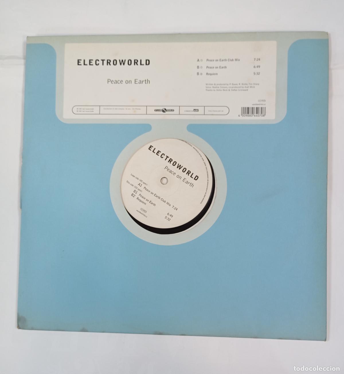 Discos de vinilo: ELECTROWORLD. PEACE ON EARTH. MAXI-SINGLE. TDKDA54