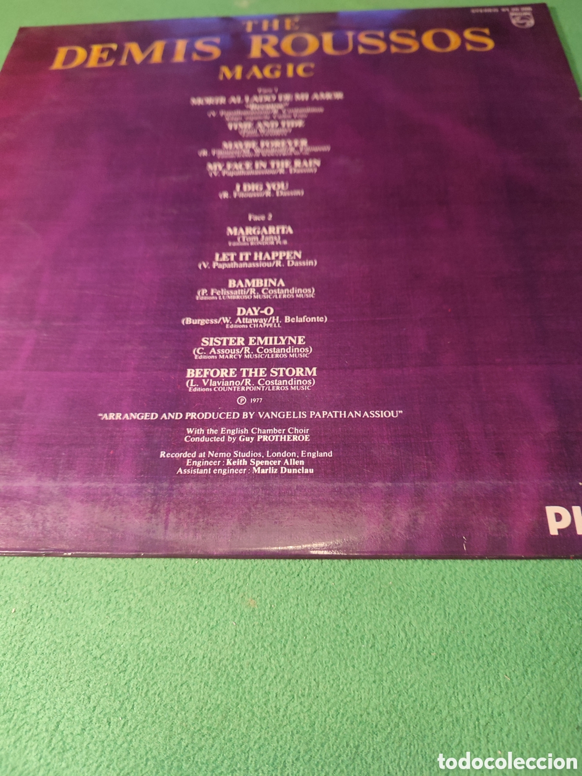Discos de vinilo: Demis Roussos - The Magic edicion 1977 - Foto 3