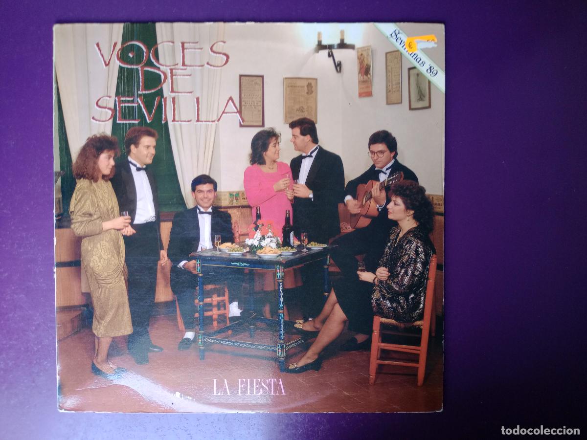 Discos de vinilo: Voces de Sevilla &ndash; La Fiesta - LP ZAFIRO 1988 - SEVILLANAS Y RUMBAS