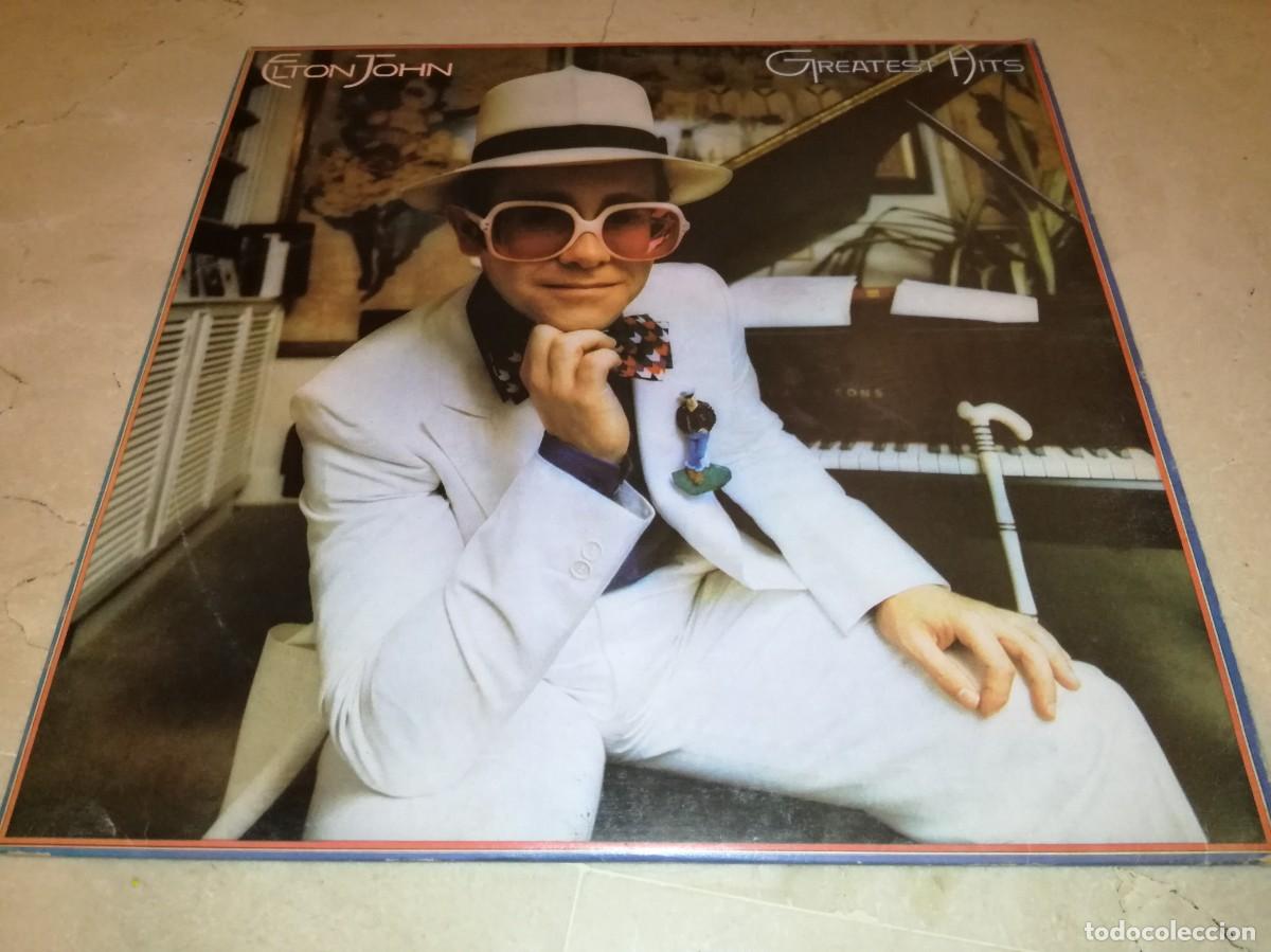 Discos de vinilo: ELTON JOHN-GREATEST HITS-CONTIENE ENCARTE-ORIGINAL INGL&Eacute;S UK 1974