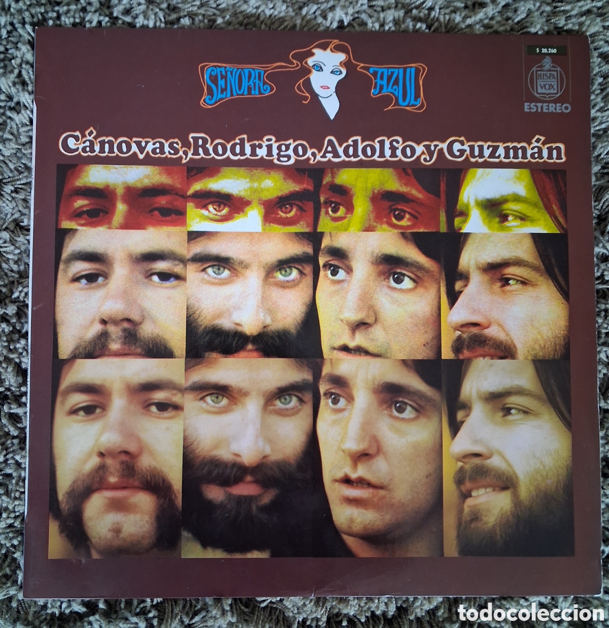 Discos de vinilo: C&aacute;novas, Rodrigo, Adolfo y Guzm&aacute;n. Se&ntilde;ora Azul lp 1980