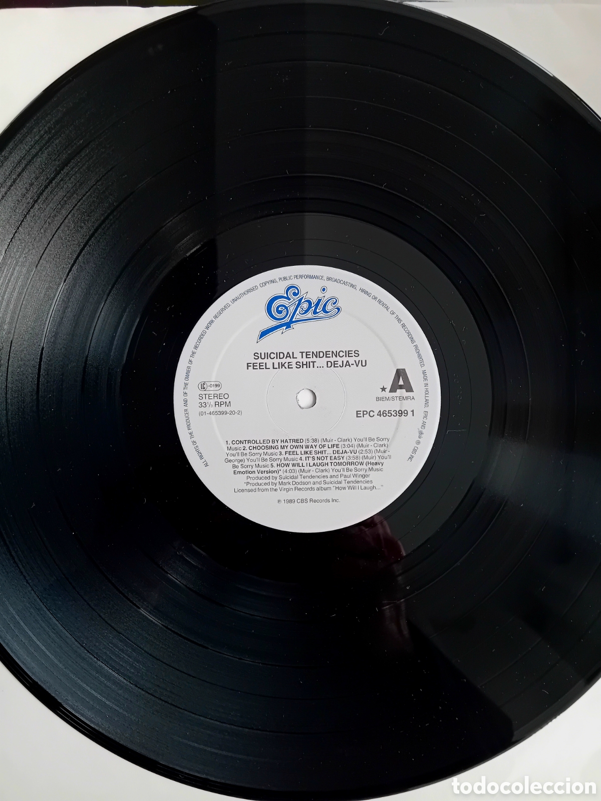 Discos de vinilo: SUICIDAL TENDENCIES. CONTROLLED BY HATRED. 1989 - Foto 3