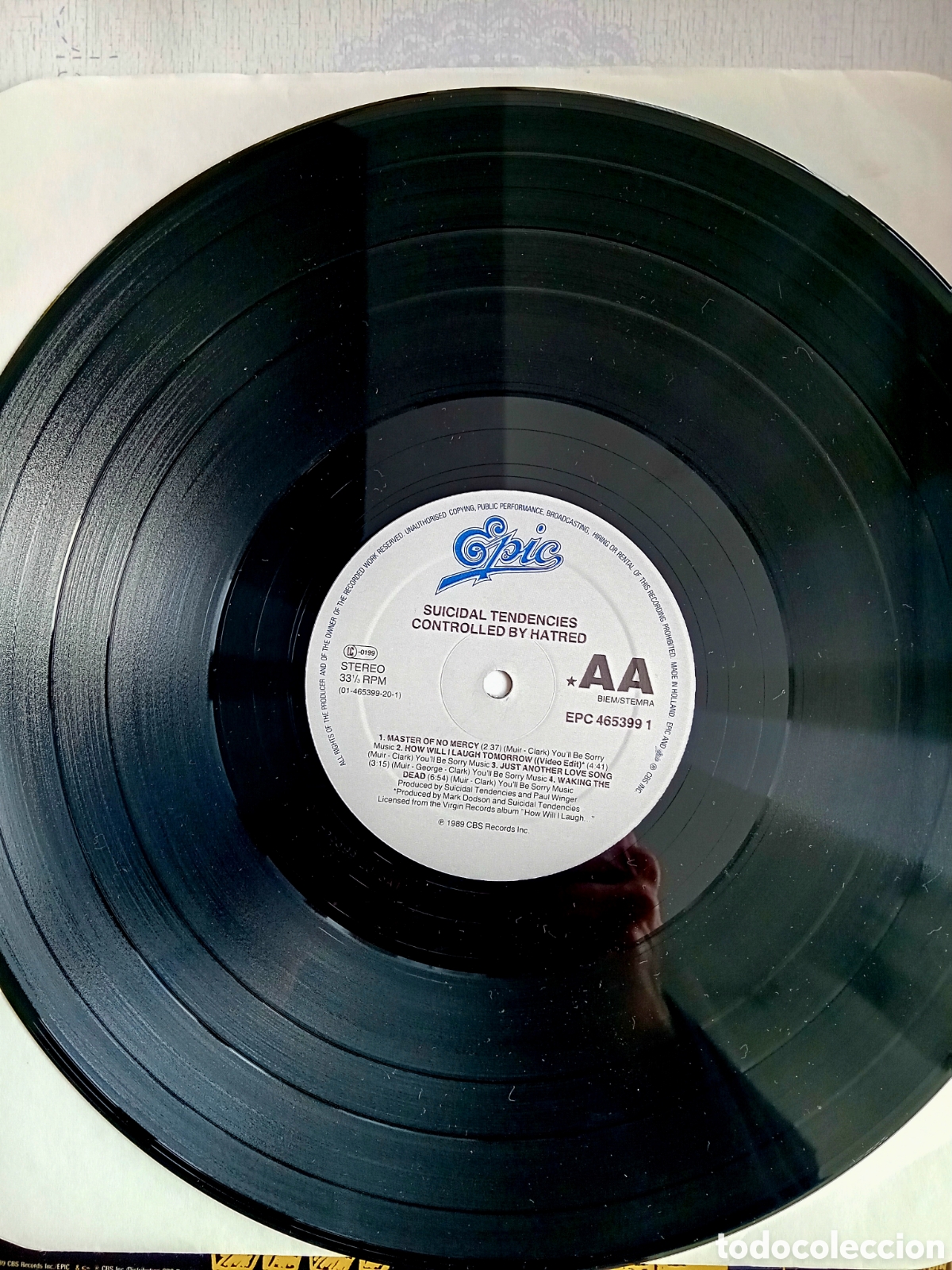 Discos de vinilo: SUICIDAL TENDENCIES. CONTROLLED BY HATRED. 1989 - Foto 4