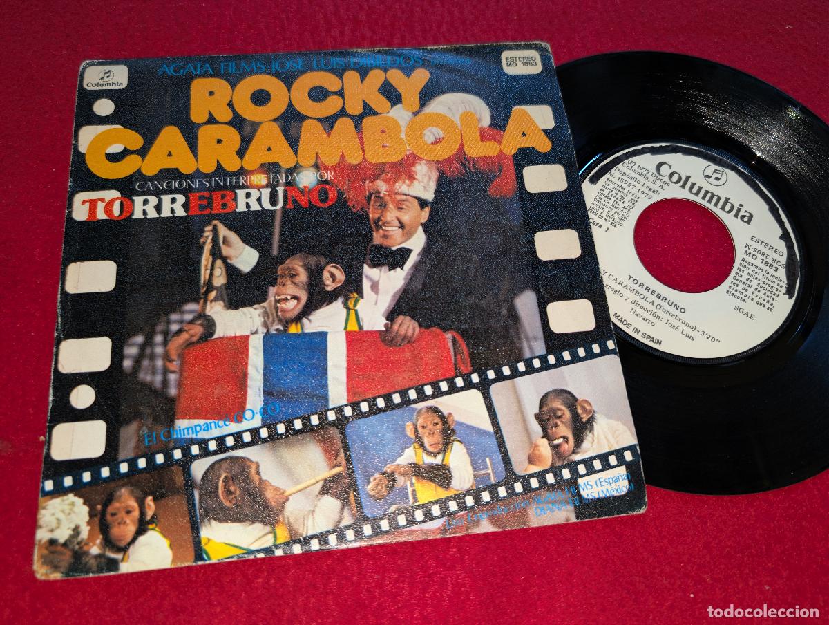 Discos de vinilo: ROCKY CARAMBOLA BSO OST Torrebruno + El coco 7'' SINGLE 1979 Columbia PROMO