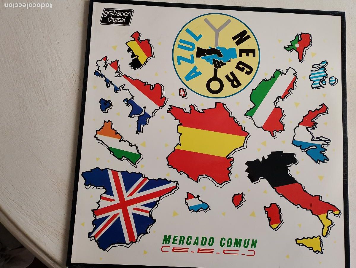 Discos de vinilo: Azul Y Negro &lrm;&ndash; Mercado Com&uacute;n, 1985 Electronic Synth-pop - Foto 1