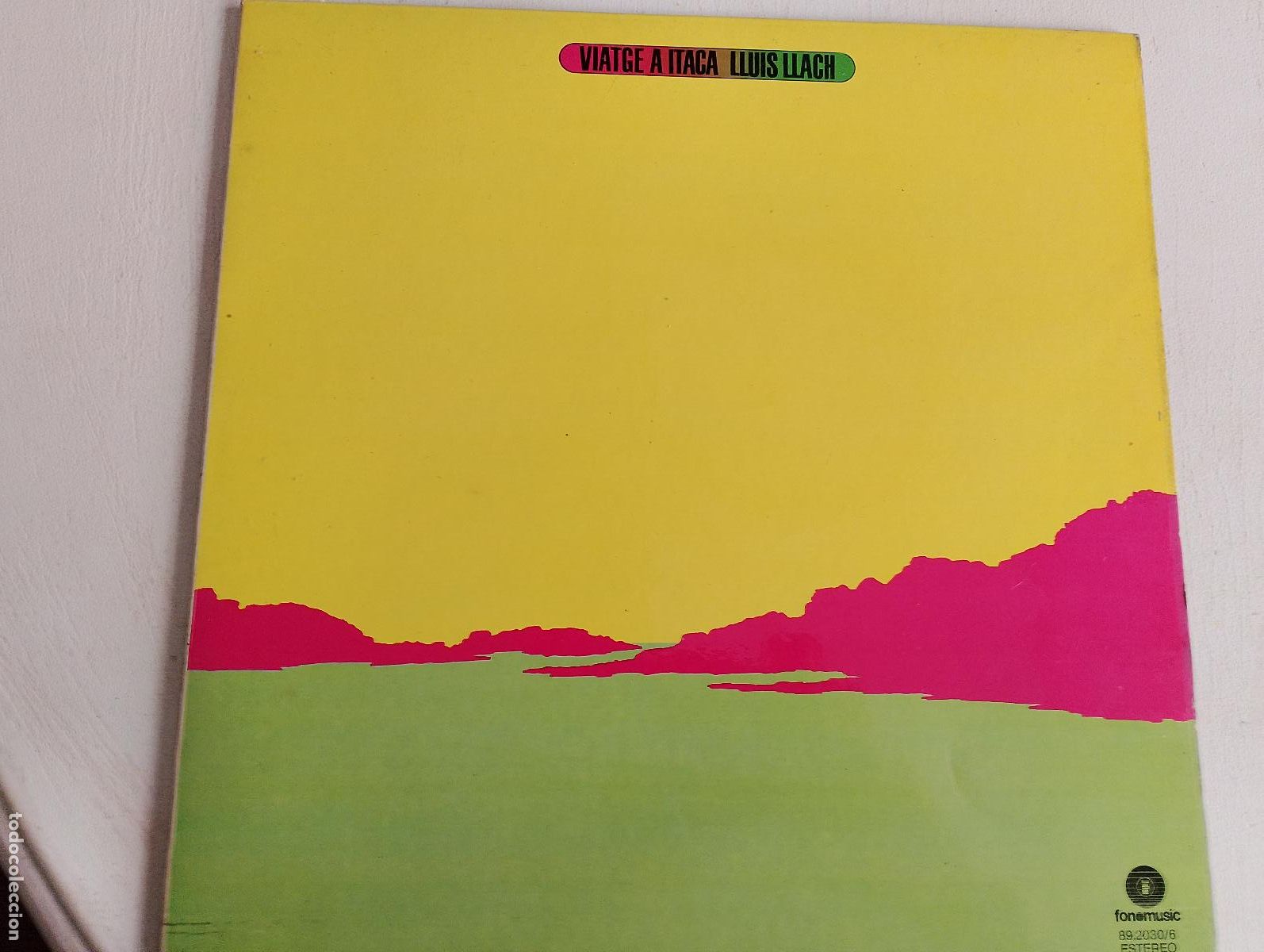 Discos de vinilo: Lluis Llach, Viatge a Itaca: Itaca, A for&ccedil;a de nits, Escri&uacute;-me aviat, 1985, doble portada