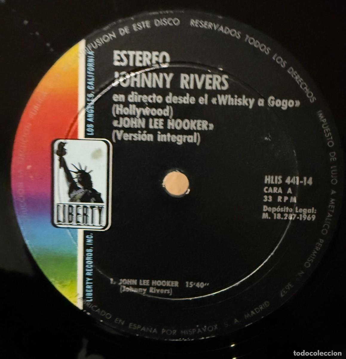 Discos de vinilo: Johnny Rivers &ndash; En Directo Desde El &rdquo;Whisky A Gogo&rdquo; John Lee Hooker. Disco vinilo. Edic. Spain. 1969