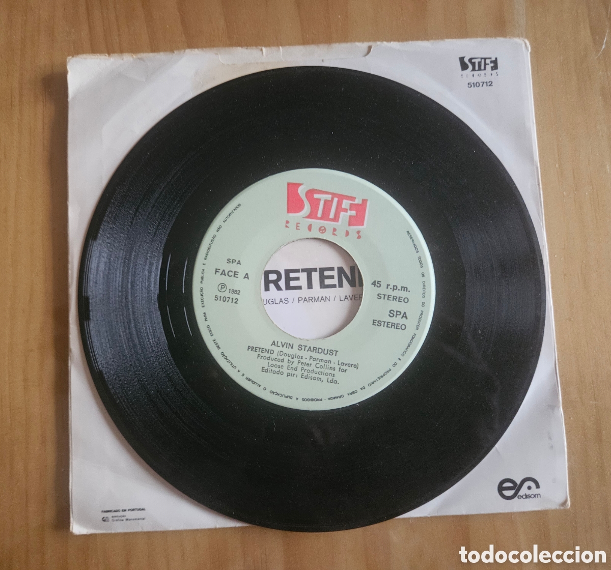 Discos de vinilo: Single Alvin Stardus Pretend 1982 - Foto 2