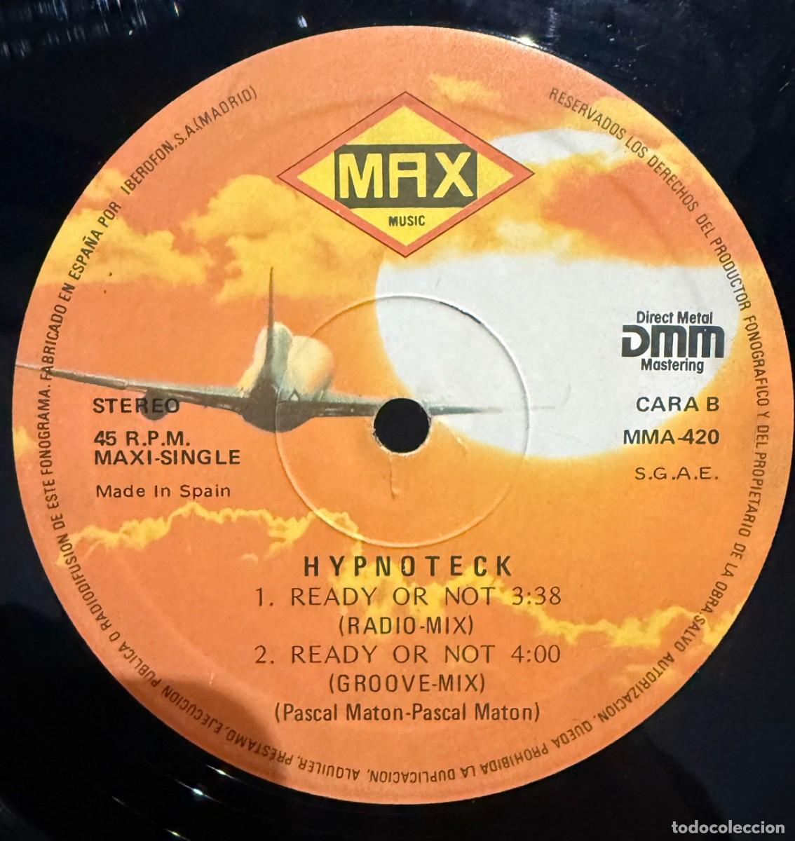 Discos de vinilo: Hypnoteck - Ready Or Not . Disco vinilo. Edic. Spain. 1980 - Foto 2