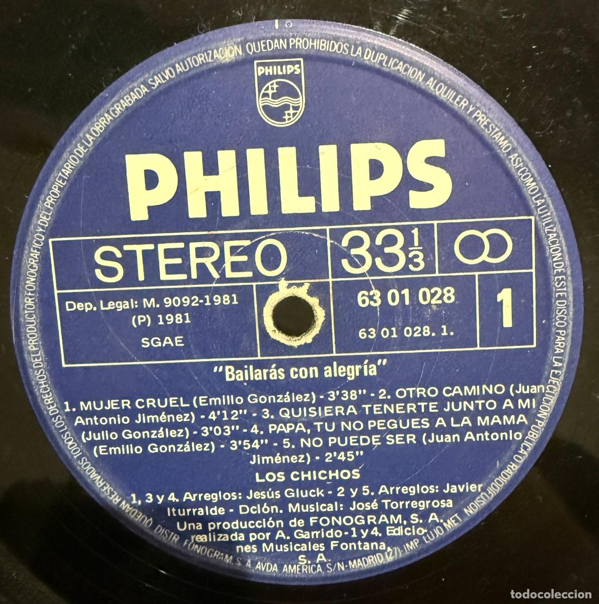 Discos de vinilo: Los Chichos &ndash; Bailar&aacute;s Con Alegr&iacute;a. Disco vinilo. Edic Spain. 1981