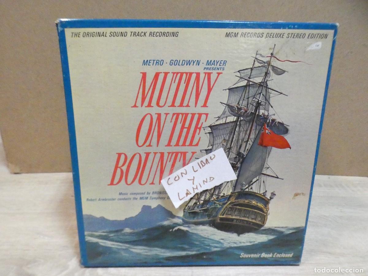 Dischi in vinile: ARKANSAS1980 CAJJ804 LP ESTADO CORRECTISIMO BSO OST BANDA SONORA MUTINY ON THE BOUNTY LIBRO Y LAMINA