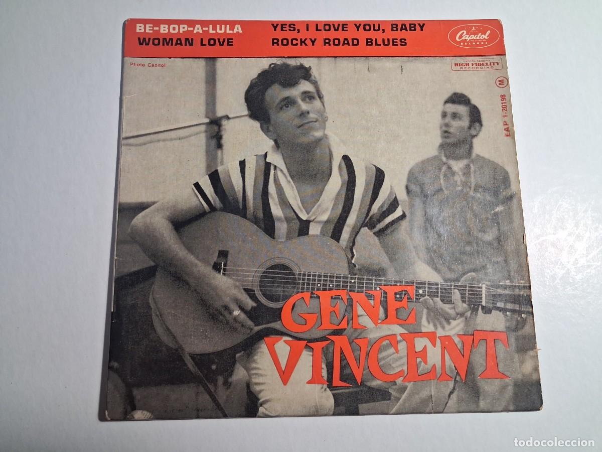 Discos de vinilo: single gene vincent. be bop a lula + 3 temas. capitol france (seminuevo)