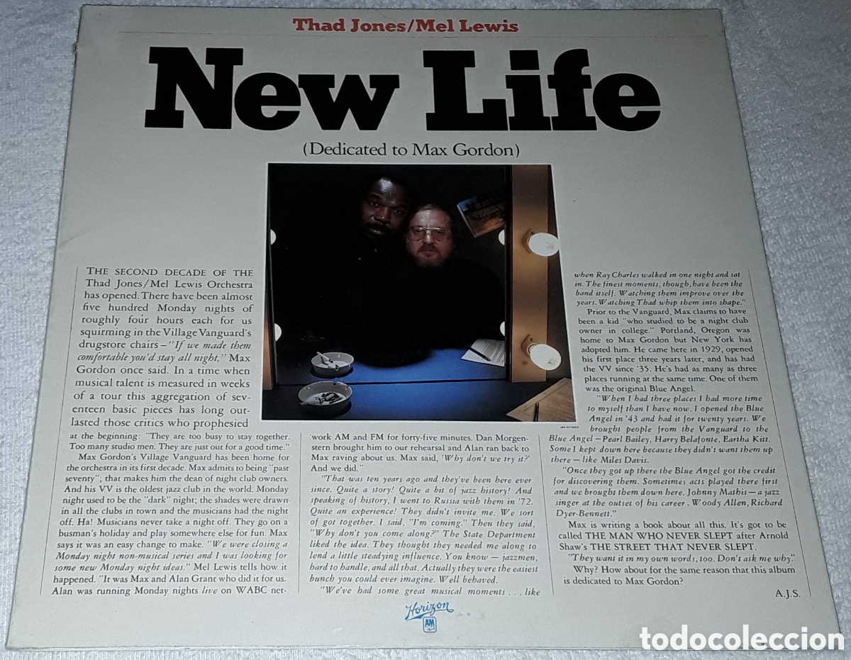 Discos de vinilo: LP - THAD JONES / MEL LEWIS - NEW LIFE - EDICI&Oacute;N ESPA&Ntilde;OLA - CARPETA TRIPLE