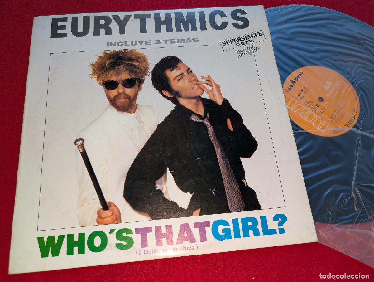 Discos de vinilo: EURYTHMICS Who's that girl?/Jennifer/ABC 12'' MX 1984 RCA ESPA&Ntilde;A SPAIN