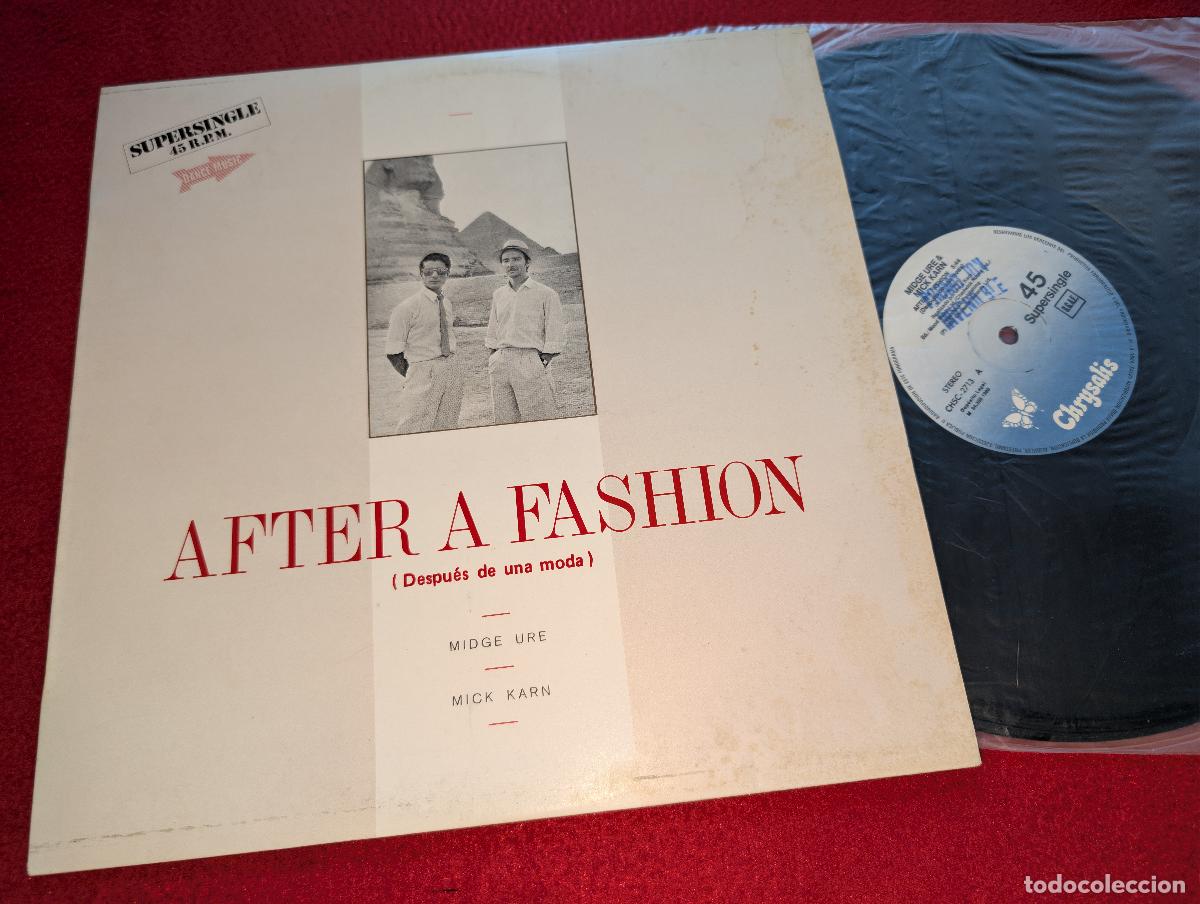 Discos de vinilo: MIDGE URE & MICK KARN After a fashion/Textures 12'' MX 1983 Chrysalis PROMO ESPA&Ntilde;A SPAIN