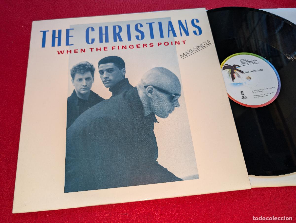 Discos de vinilo: THE CHRISTIANS When the fingers point/Rebecca/Every town waltz 12'' MX 1987 Island ESPA&Ntilde;A SPAIN EX